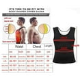 thumbnail image 2 of Men Compression Shirt Waist Trainer Body Shaper Slimming Tank Top Workout Girdle, 2 of 4
