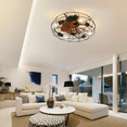 thumbnail image 5 of Ceiling Fans Indoor Low Profile 20 Inch Industrial 7 Blades Remote Control Ceiling Fan with Bulb Light,Table Fans, 5 of 7