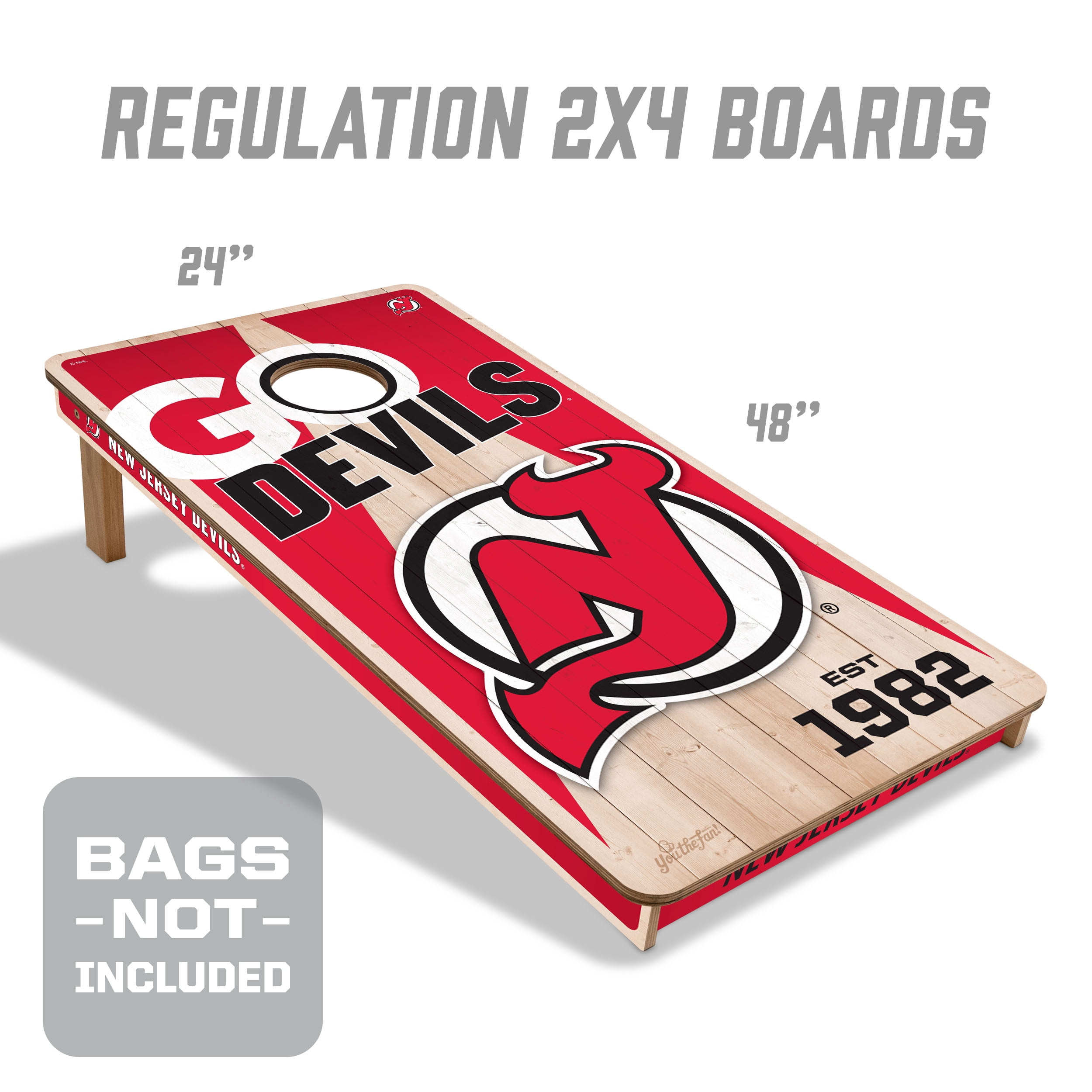 YouTheFan NHLNew Jersey Devils 2' x 4' Cornhole Game No Bags