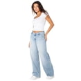 thumbnail image 2 of Celebrity Pink Women's and Women's Plus V-Waist Wide Leg Jeans, Available in 30", 32", and 34" inseams, Sizes 1-24W, 2 of 7
