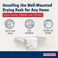 thumbnail image 4 of Leifheit Wall Mounted Clothes Drying Rack with 5 Rods and Foldable Design, White, 4 of 12