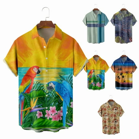 

Family Matching Button Up Shirts Stylish Basic Tops Sizes Kids-Adult Unisex