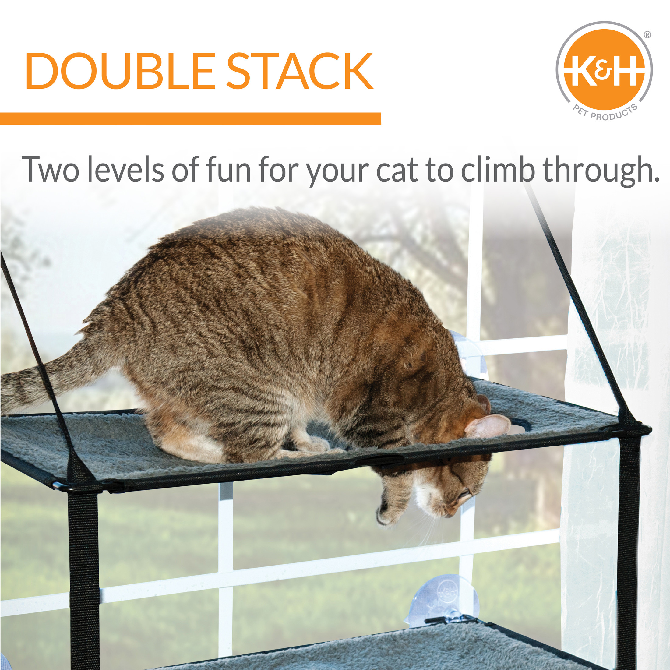 K&H Pet Products EZ Mount Window Kitty Sill Double Stack photo 3