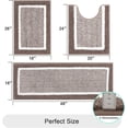 thumbnail image 4 of Findosom 3pcs Bathroom Rug Set with Contour Toilet Mat Non-Slip Plush Shaggy Bath Mats Super Absorbent Microfiber Bath Rugs Washable Shower Rugs for Bathroom,Tub,Toilet 18"x26"+18"x48"+U20"x24", 4 of 8