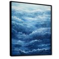 thumbnail image 2 of Designart "Expanding Wave Coastal Expanse I" Coastal Waves Floater Framed Wall Art Prints, 2 of 5