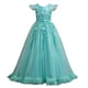 thumbnail image 1 of Odeerbi Niñas Verano Tul Encaje Bordado Princesa Vestido Flor Niña Vestido Lazo Ruffle Manga Fiesta Boda Noche Vestido Vestidos Formal, 1 of 4