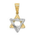 thumbnail image 4 of 14k Gold Two-tone Star of David Pendant Charm, 4 of 4