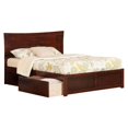 thumbnail image 1 of Leo & Lacey Urban Queen Storage Platform Bed in Walnut, 1 of 4