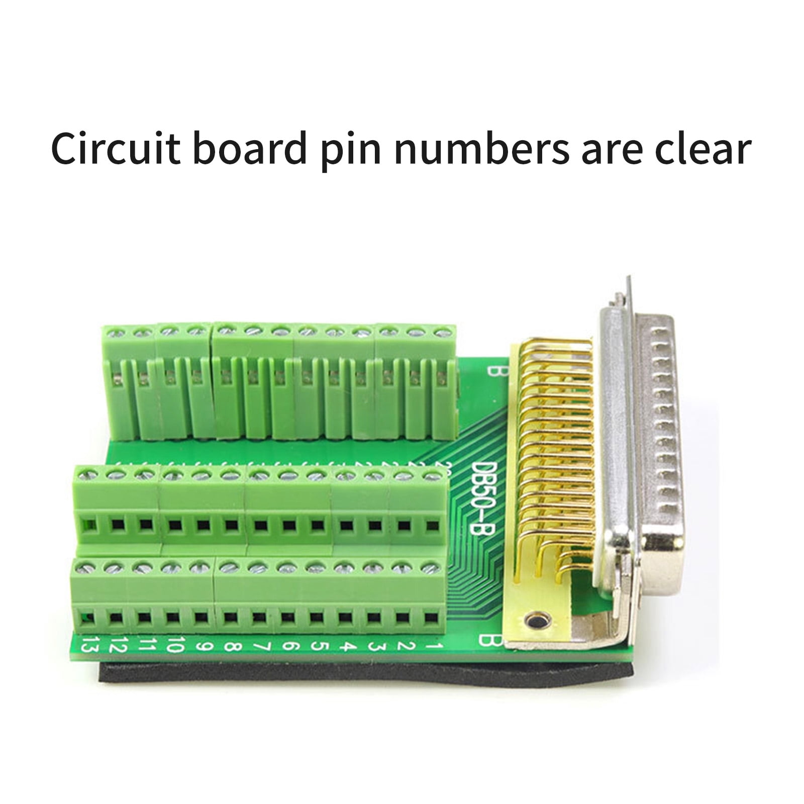 DB50 50Pin Male Female Port DB50 50Pin Mounting Terminal Block Adapter with Bolts Nut Hardware Accessories