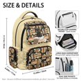 thumbnail image 5 of HELLHERO Black Cat Books Floral Large Capacity School Bags with Multiple Zipper Pockets Breathable Kids School Bag, Lightweight 17 Inch Kids Backpack for Travel Middle School, 5 of 8