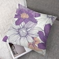 thumbnail image 7 of Throw Pillow Cases Pack of 2 Two-Tone Blooming Flower Decorative Cushion Covers for Couch Bed Sofa Farmhouse Decoration Purple Grey, 7 of 7