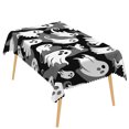 thumbnail image 6 of Duangreer Grey Halloween Ghost Print Rectangle Tablecloth, Waterproof Wrinkle Resistant, 60 x 70 Inch, Washable Table Cover for Party Decorations, 6 of 6