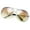 Silver-Brown, variant on New Large Limited Edition Colorful Gradient Lens Metal Aviator Sunglasses