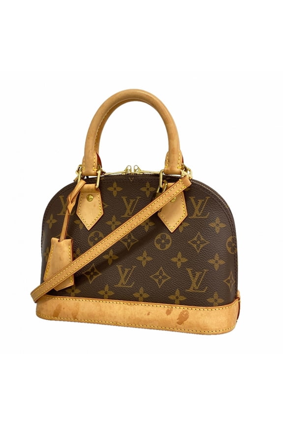 Pre-Owned Louis Vuitton Alma BB Monogram Handbag M53152 Brown 2-way bag for women
