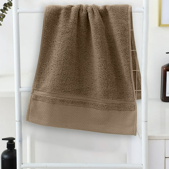 Extra Large Cotton Bath Towel, 34x74cm, Solid Color, Soft and Thick Beach Towel, Perfect for Adults and Families