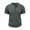 Gray, variant on Men's Henley Shirts Summer Short Sleeve Regular Fit Tops Solid Color Vintage Casual Button Neck T-Shirts