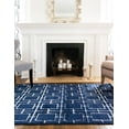 thumbnail image 5 of Marilyn Monroe Glam Collection Area Rug - Deco (6' 1" x 9' Rectangle Navy Blue Silver/Silver), 5 of 9