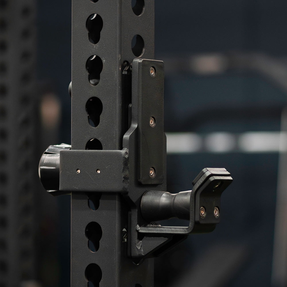 Titan Fitness TITAN Series Quick Release Roller J-Hooks, 1000 LB Capacity, Fits 3" x 3" Tubular Steel, 24mm Pop-Pin