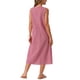 thumbnail image 3 of Vestidos sin mangas de cuadros para mujer Inspire Chic, vestido midi de gingham con ajuste holgado y bolsillos, atuendos de verano XL rojo, 3 of 6