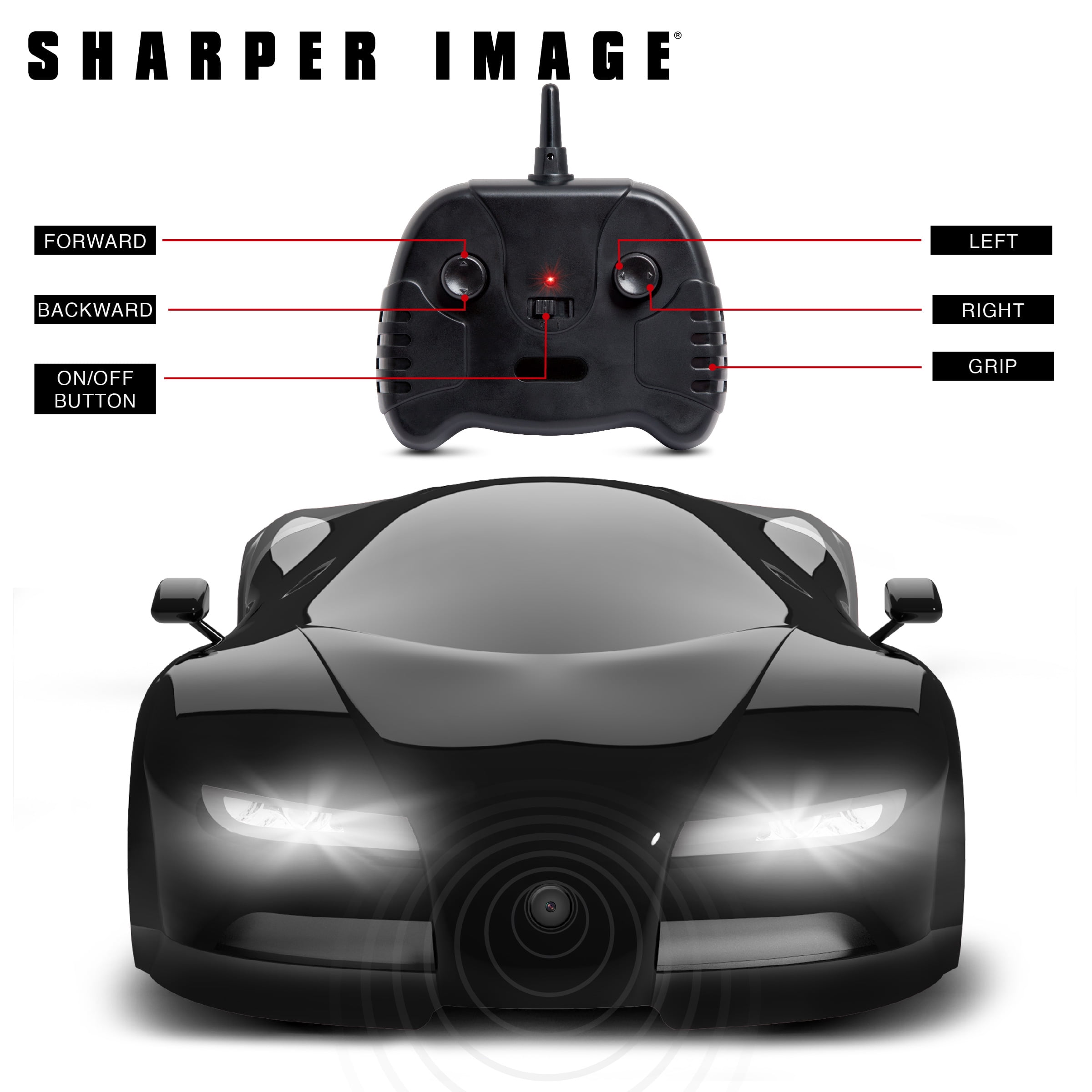 SHARPER IMAGE Remote Control Italia Sports Car with Virtual Reality Headset ... 