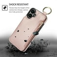 thumbnail image 7 of Dteck for iPhone 16 Plus Wallet Case, Flip Leather Case with RFID Blocking Card Holder Zipper Pocket, Ring Holder Kickstand Protective Folio Phone Cover for iPhone 16 Plus,Rosegold, 7 of 7