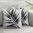 thumbnail image 3 of Acheng Short Plush Pillowcase 1 Piece - Palm Leaves with Lush Branches and Leaves, Tropical Jungle Palm Leaves with Charming Colors White, 3 of 5