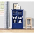 thumbnail image 3 of Scranton & Co 4 Shelf Bookcase with Sliding Glass Doors in Navy, 3 of 9