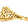 thumbnail image 5 of 14K Yellow Gold Fleur-De-Lis Tapered Ring (Size 7) Made In Peru k4606, 5 of 6