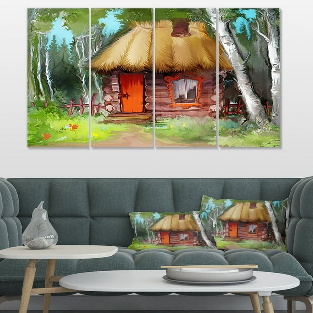 Paysage Rural avec Maison - Impression sur Toile Paysage Extra Grand