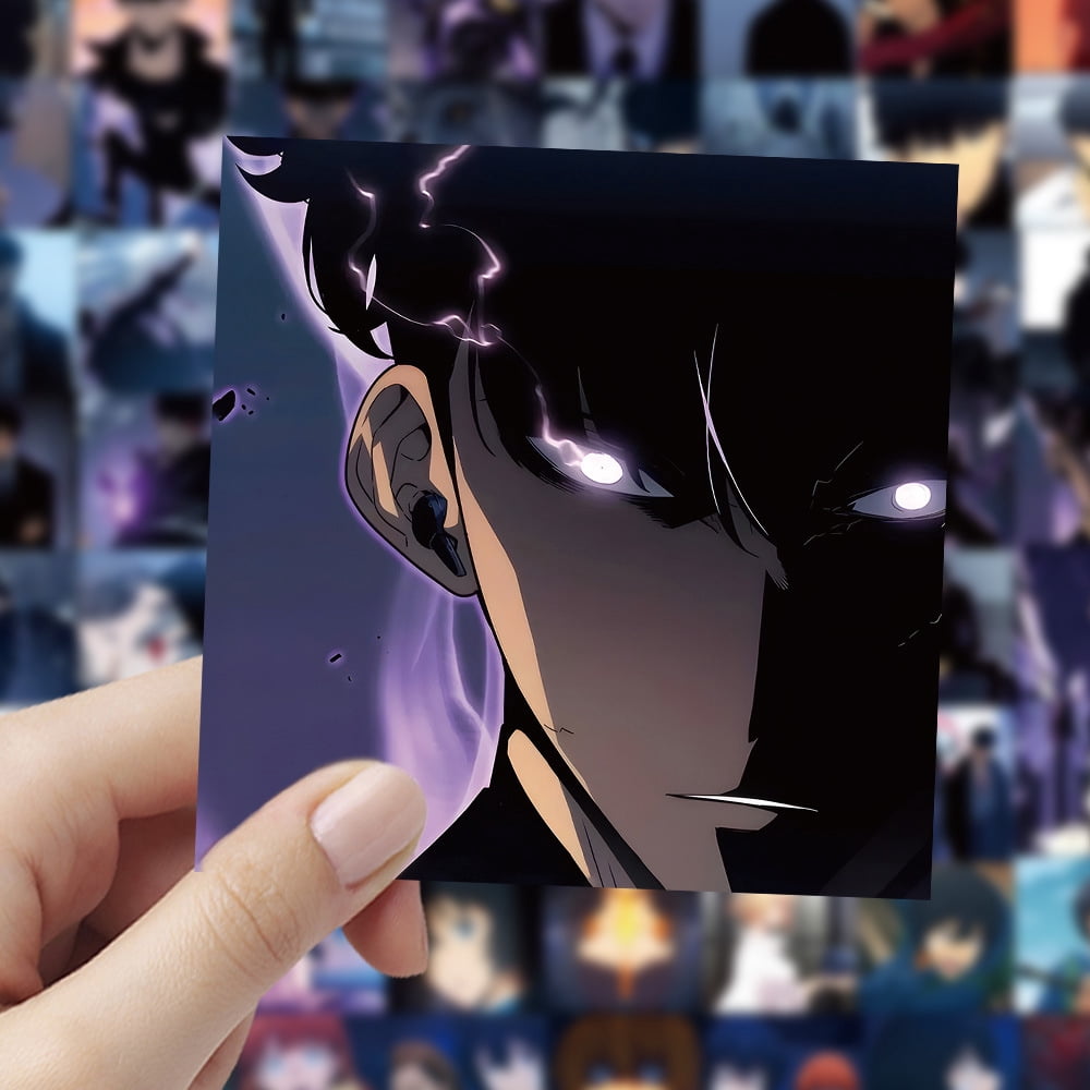 Yejue 50pcs Solo Leveling Stickers Japan Anime Vinyl Waterproof Stickers for Laptop Skateboard Water Bottles Computer Phone
