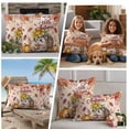 thumbnail image 5 of Fall Hedgehog Outdoor Waterproof Pillow Covers, Thanksgiving Pumpkin Sunflower Leaves Pink Decorative Square Throw Pillowcase Sofa Cushion Sham for Patio/Couch/Chair, 16"x16" 2 Pack, 5 of 8