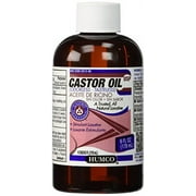6 Pack - Humco Castor Oil Tasteless USP 6oz Each