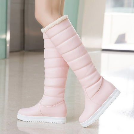 

Juebong Halloween Deals Plush Warm Down Boots Thick Soled Black Cotton Boots Anti-Slipping Lightweight Durable High Boots