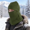 thumbnail image 2 of Unique Bargains 1 Pc Multi-function Face Mask Polar Fleece Balaclava for Cycling Dark Green, 2 of 6