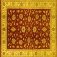 thumbnail image 1 of Ahgly Company Indoor Square Oriental Yellow Industrial Area Rugs, 7' Square, 1 of 4