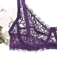 thumbnail image 4 of LYEAA Lace Bras for Women Underwire Push Up Bras Supportive Lightweight Breathable Soft Comfortable Everyday Bra Purple 38, 4 of 5