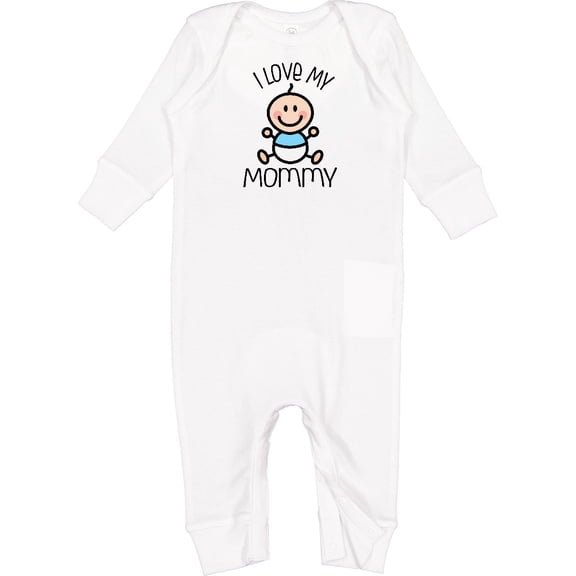 Inktastic I Love My Mommy Baby Boy Baby Romper Coveralls