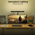thumbnail image 4 of Led Desk Lamp with Clamp, Architect Desk Lamp for Home Office with Atmosphere Lighting, 24W Ultra Bright Auto Dimming Computer Light Stepless Dimming and Tempering LED Table Light, 4 of 6