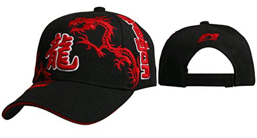 Red Dragon Logo Summer Baseball Caps for Men and Women with Adjustable Snapback Strap