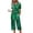 Green Leaves, variant on Ekouaer Womens Pajama Set 2 Piece Cotton Pj Short Sleeve Sleepwear Top with Capri Pants Print Nightwear