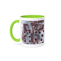 3dRose, Painting the Roses Vintage Alice in Wonderland, 15oz Two-Tone Green Mug