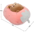 thumbnail image 5 of Almohada de felpa de oso de 18 ", lindo animal de peluche de fresa, Kawaii Squishy, ​​oso de anime, almohada suave para abrazar, juguetes de peluche, regalos para niños, niñas, Halloween, 5 of 5