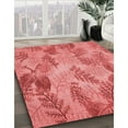 thumbnail image 3 of Ahgly Company Tapis de Zone Carré Lavable en Machine Rouge Rubis Transitionnel, 7 Pieds Carré, 3 of 7