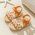 thumbnail image 2 of Gelikeya Girls Sandals Children Sandals Thickened Summer Princess Fashion Soft Sole Toddler Girls Baby Beach Sandals, Orange, 2 of 5