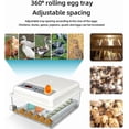 thumbnail image 2 of Egg Incubator 36/48/56 With Temperature Humidity Display Automatic Turning Candling Device For Chicken Duck Quail Eggs, 2 of 5