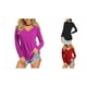 thumbnail image 4 of Sonducket Camiseta de manga larga para mujer, camisetas informales de Color sólido para mujer, jersey, ropa básica, ropa deportiva de poliéster para Prendas para la parte del cuerpo Violeta S Sonducket AP008666-11, 4 of 6