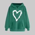 thumbnail image 2 of Plebaso Sweat à Capuche pour Femmes Mignon Cœur Manches Longues Décontracté avec Poches, 2 of 5