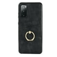 thumbnail image 1 of Slim Fit Case for Samsung Galaxy S20 FE 6.5 Inch with Ring Holder Stand Bracket Card Slots Phone Cover, Soft TPU PU Leather Shockproof Anti-Drop Protective Case for Samsung Galaxy S20 FE,Black, 1 of 17