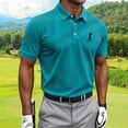 thumbnail image 5 of Fnnxeal Mens Polo Shirts Casual Golf Collared Graphic Summer Short Sleeve Polo Blue Shirts for Men Size 4XL, 5 of 5
