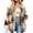 Apricot, variant on Weardear Womens Plus Size Shacket Jacket Flannel Plaid Long Sleeve Button Down Shirts Casual Fall Blouses Tops